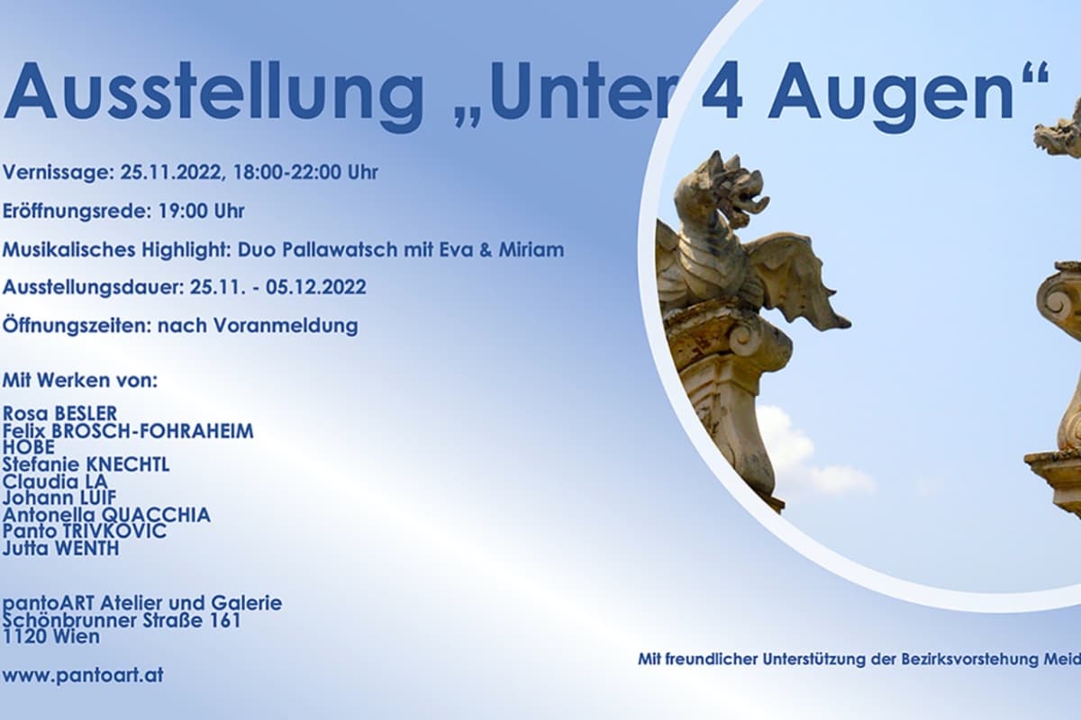 Ausstellung "Unter 4 Augen" im pantoART Atelier und Galerie