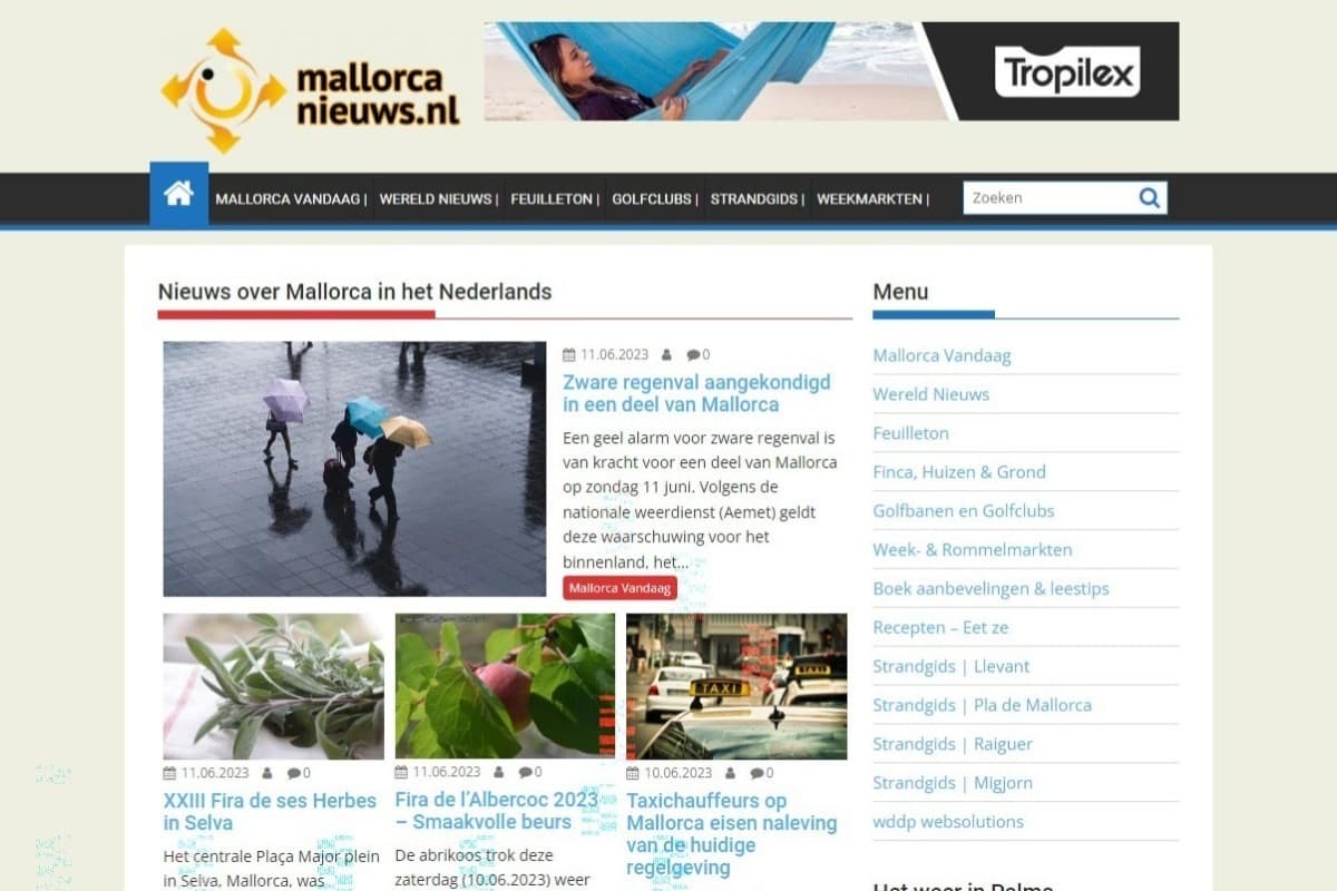 Nachrichtenwebsite über Mallorca für Niederländer!