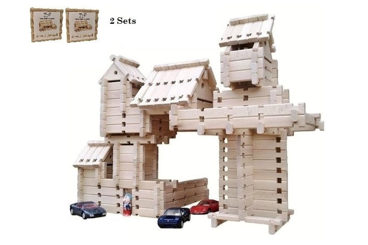 Logo-Burg Holzbausteine: Kreatives Lernspielzeug für Kinder